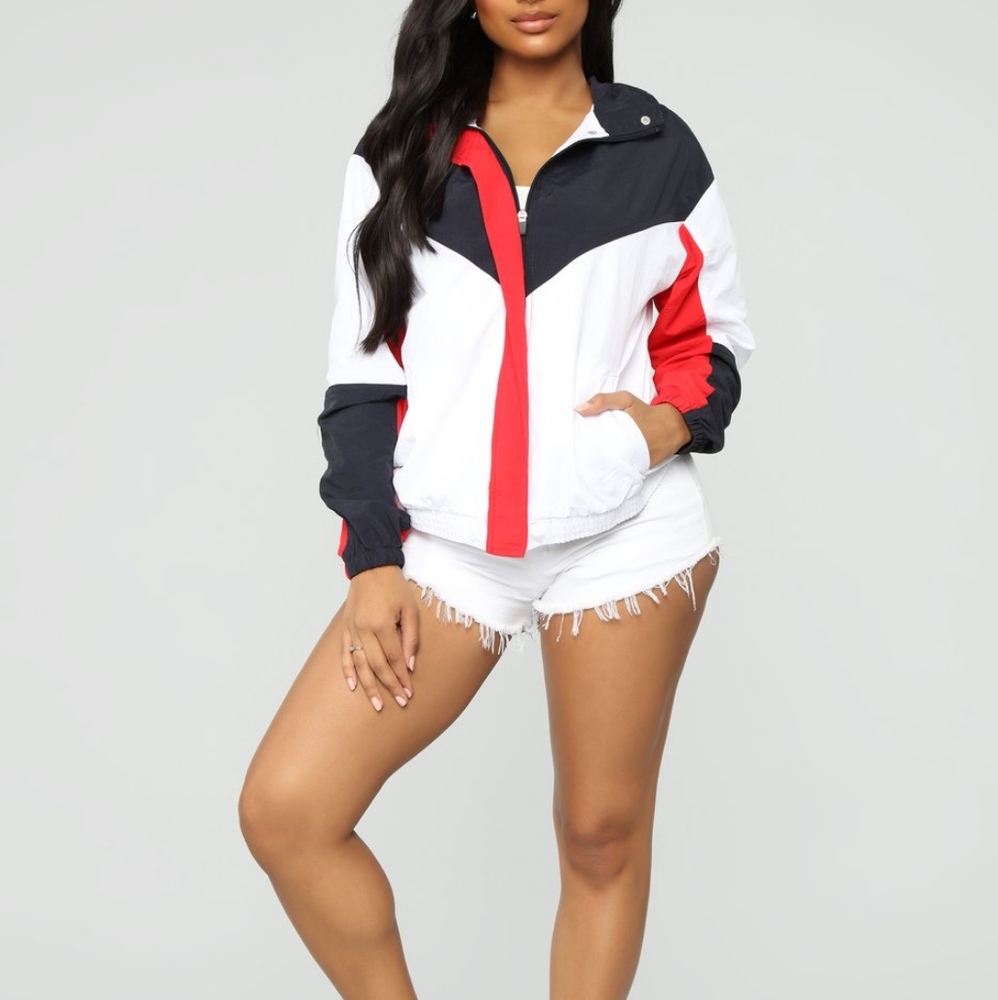 Fashion Nova Gettin' Game Windbreaker Jacket